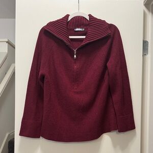 Elegant Maroon Turtleneck Sweater